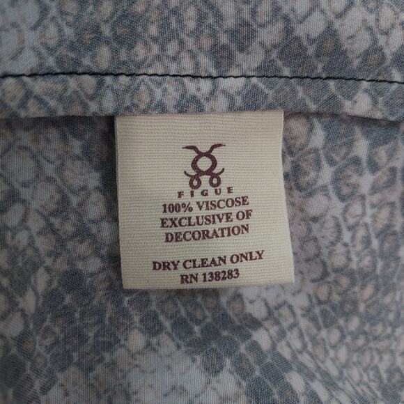 Figue Snake Print Tunic Blouse Size Medium - Picture 14 of 14